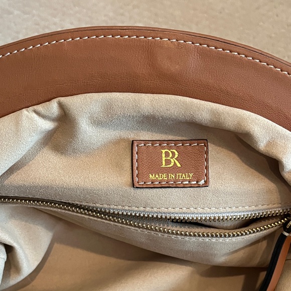 NWOT! Banana Republic Stella Cloud Clutch Tan Leather Large - Picture 6 of 9